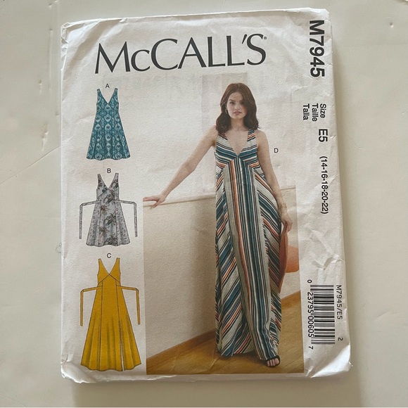 McCalls 7945 Sewing Pattern for Womens Dress, Summer Dress, Maxi Dress - Picture 4 of 10